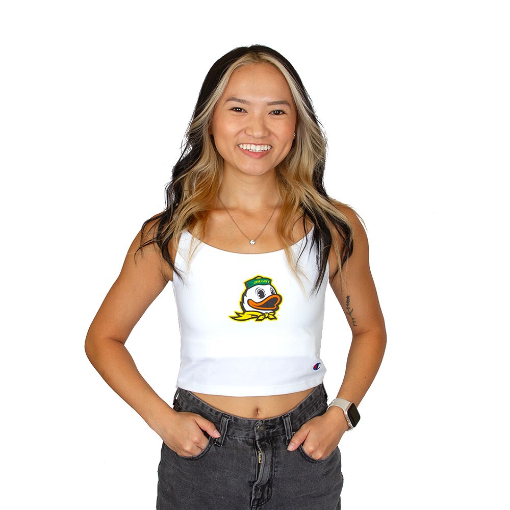 Ducks Spirit, Champion, White, Sleeveless, Polyester Blend, Women, Cami, Tank, Shirt, 1008955